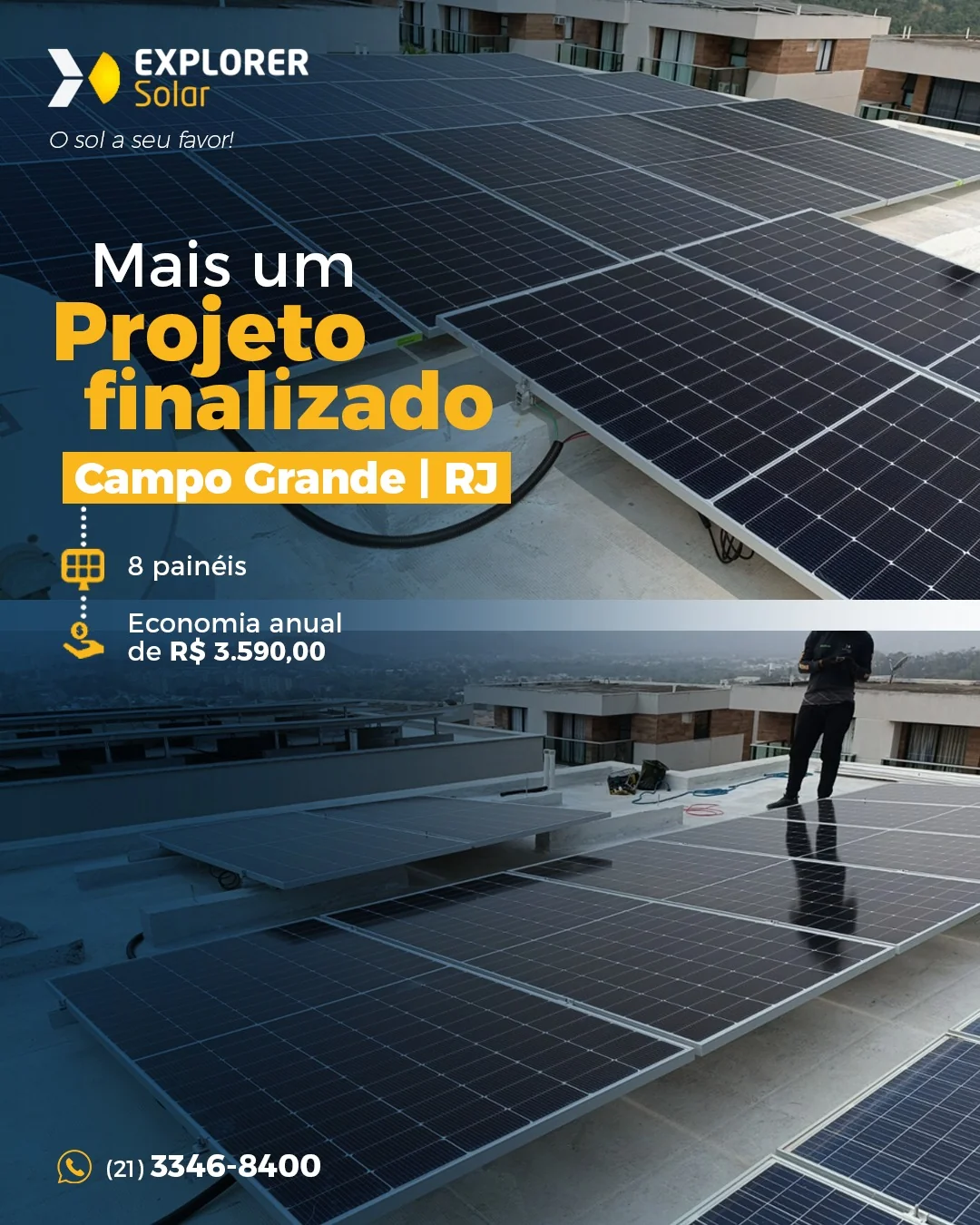 Sistema fotovoltaico instalado